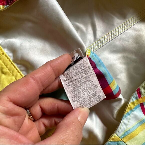 VOLCOM 32 Mens Swim BOARD SHORTS Plaid Surf Drawstring Red Blue Yellow Logo - Picture 6 of 6